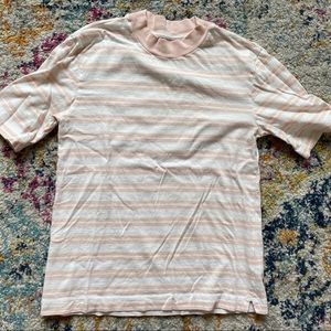 Everlane Rugby Stripe Pink Tee XS